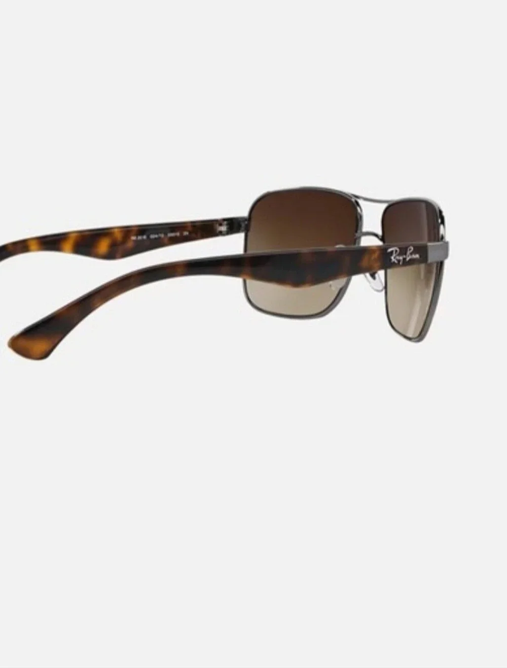 Ray-Ban Square Metal Glasses - Polished Gunmetal with Tortoise Temples